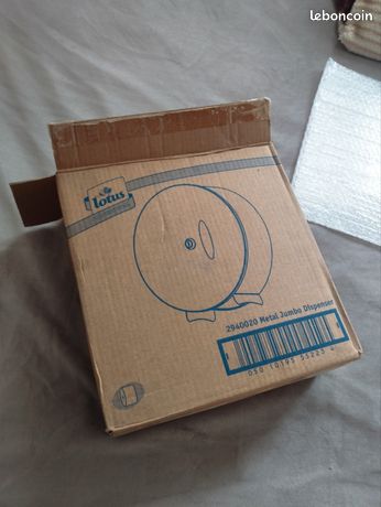 Lotus distributeur papier toilette jumbo maxi métal blanc