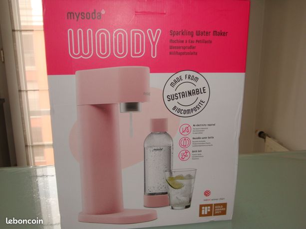 MACHINE A EAU PETILLANTE WOODY MYSODA rose NEUF emballé