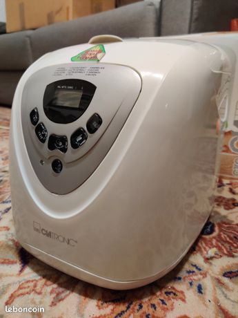 Machine à Pain Clatronic 12 Programmes 1Kg Sans Gluten Pétrir Fermenter Cuire