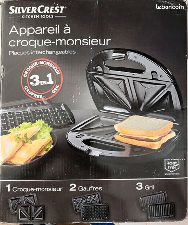 Machine croque monsieur et gaufre