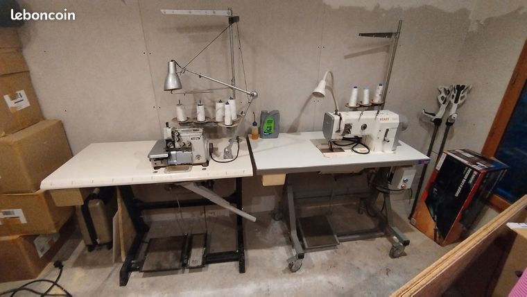 Machine triple entraînement Pfaff et surjeteuse 5 fils Brother