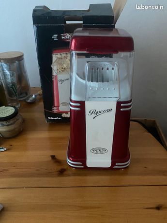 Machine à pop corn popcorn Simeo Fc120 FC 120 style rétro rouge