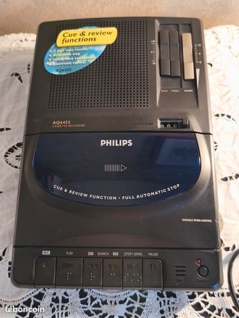 Magnétophone Philips Vintage et sa boîte