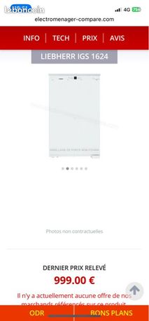 Magnifique Congélateur top liebherr tiroirs encastrable