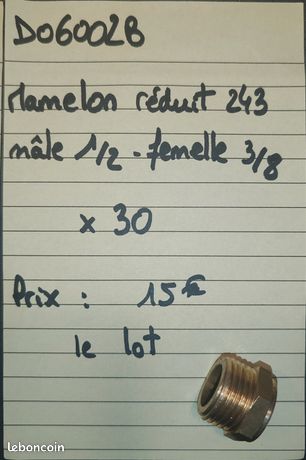 Mamelon réduit 243 mâle 1/2 - femelle 3/8