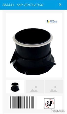 Manchon placo 125 VMC