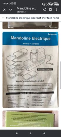 Mandoline électrique
