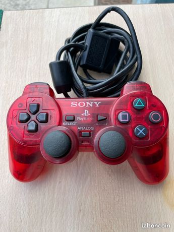 Manette officielle SONY Dualshock Playstation 2 PS2 Red transparent