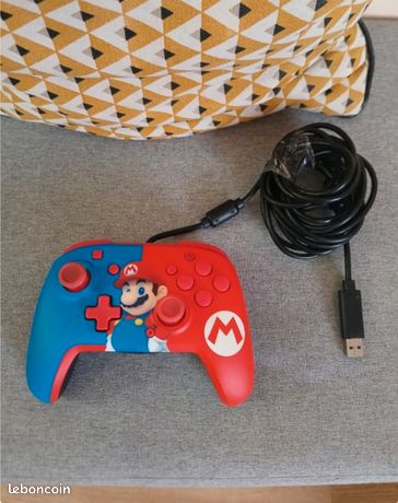 Mannettes switch mario avec fils