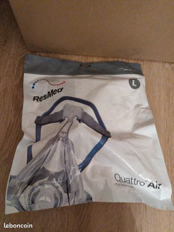 Masque Resmed Quattro Air L. Masque CPAP/PPC apnée du sommeil