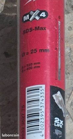 Mèche milwaukee 400mm diamètre 26