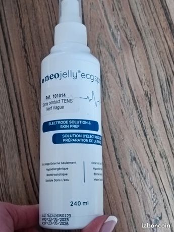 Médical Solution d electrodes et préparation de la peau neo jelly ecg spray Tens nerf Vague