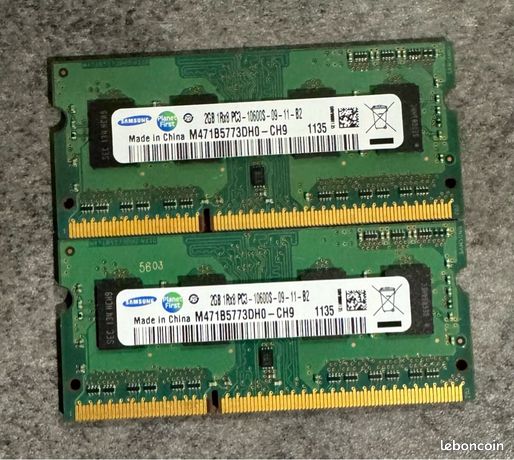 Mémoire RAM Samsung 2x 2Go DDR3 1333MHz