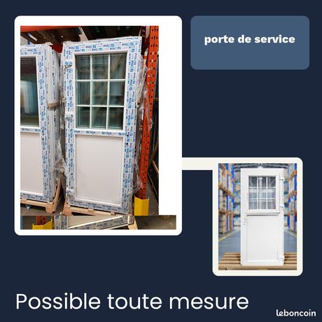 Menuiseries ALU ajourée 1/2 vitrée 2150x960