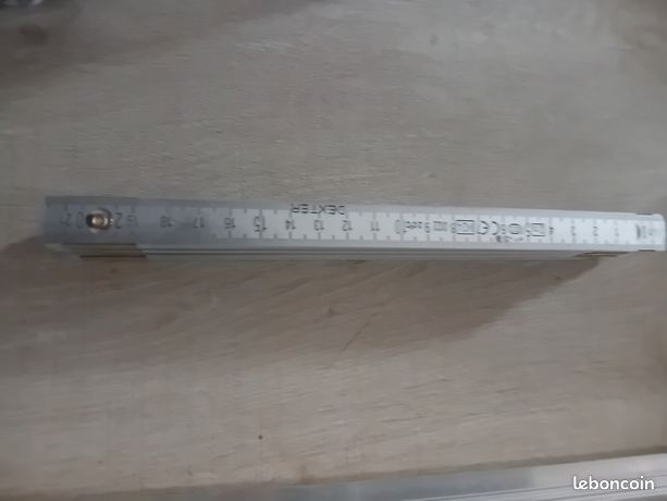 Metre dexter gris métallique long 2 metres