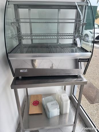 Meuble de maintien au chaud avec socle en inox