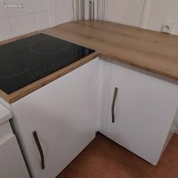 Meuble encastrable cuisine + plaque vitrocéramique 3 feux