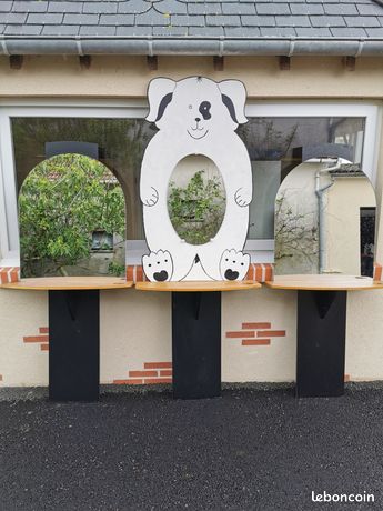 Meuble poste de coiffage coiffeuse avec miroir