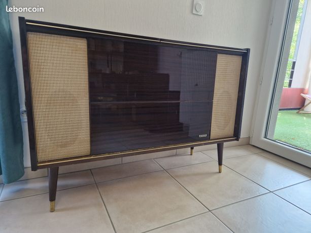 Meuble Lecteur Vinyle GRUNDIG Restauré