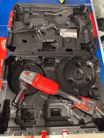 Meuleuse d'Angle FUEL ONE KEY 230mm Frein de disque mallette neuve nue Milwaukee M18 batterie forge 8 ah neuve