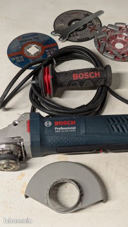 Meuleuse professionnelle Bosch 1.500 W. Variateur de vitesse 2.800 11.500 tr/min interrupteur de sécurité type homme mort