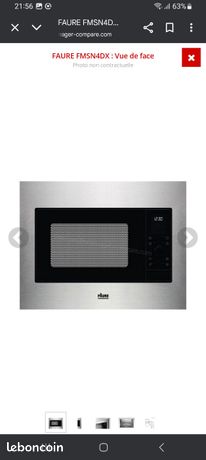 Micro ondes encastrable faure inox neuf