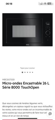 Micro ondes encastrable MBE2657SEB AEG