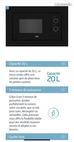 Micro-ondes encastrable