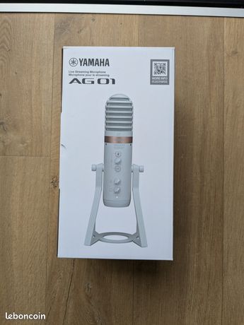 Micro Yamaha AG01 Microphone de streaming et professionnel Blanc