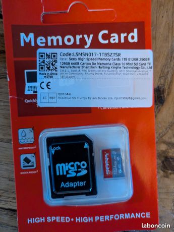 Micro sd Sony 1TO