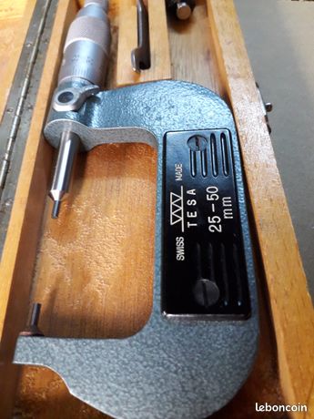 Micromètre extérieur TESA 25-50 Touche fines étagées