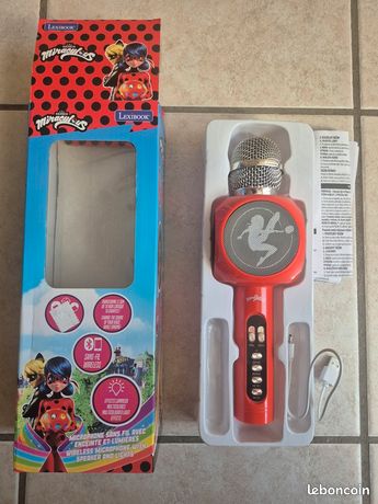 Microphone sans fil enceinte et lumière Miraculous Lexibook