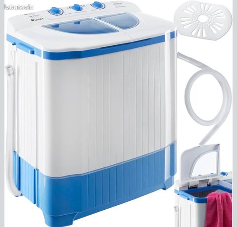 Mini Machine à laver Portable 2 en 1 Multi-Fonction Essorage Petite taille Compact Capacité de charge 45 kg Parfait pour Étudiant Camping Camping Car Petite salle de bain Voyage