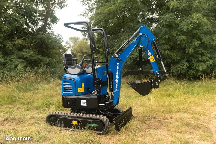 Mini-pelle 1T2 neuve moteur YANMAR - Voie VARIABLE - Zéro déport - Garantie - IMX