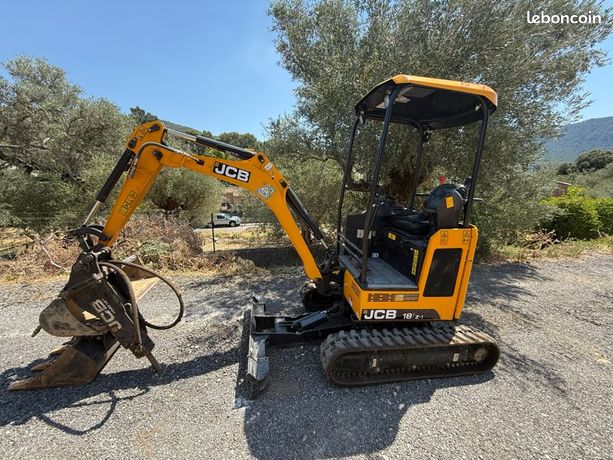 Mini pelle 1t8 JCB 18z-1 - 3godets et BRH