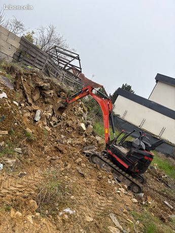 Mini pelle avec chauffeur