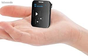 Mini Radio AM FM Tin-Nik Radio de Poche personnelle Rechargeable 400 mAh avec écran OLED Clip Verrouillage des Touches réglage numérique minuterie écouteurs stéréo FA298