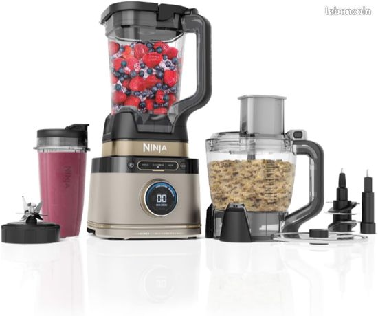 Mixeur Ninja Detect Power Blender 3-en-1 1200W pack culeur grès/or