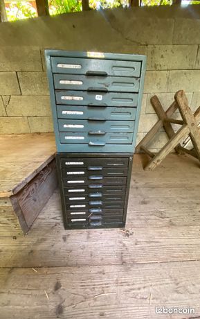 Mobilier industriel classeurs vintage
