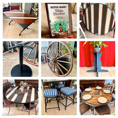 Mobilier tables tabourets..Bar Brasserie artisanal
