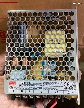 Module d'alimentation CA/CC - 5V 18A 90W - LRS-100-5 MEAN WELL