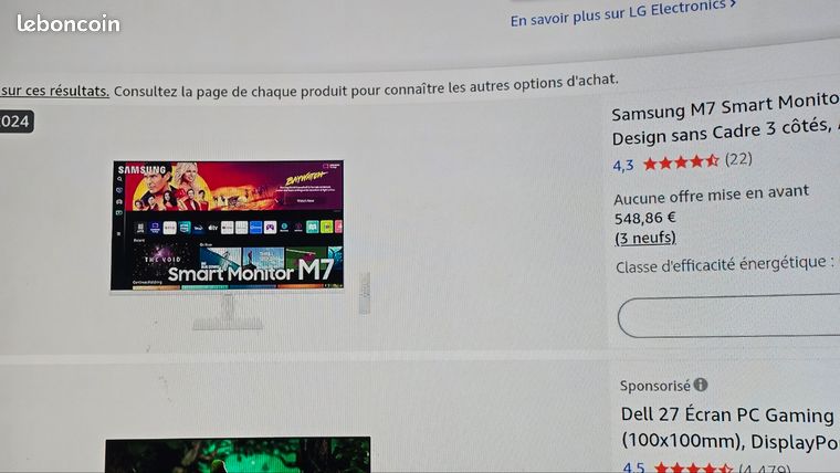 Moniteur smart samsung m7 blanc