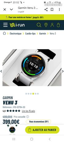 Montre connectée garmin venu 3