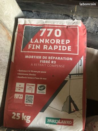 Mortier de réparation fibré 770 lankorep