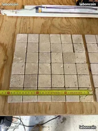 Mosaïque en travertin 2 plaques 30x30cm