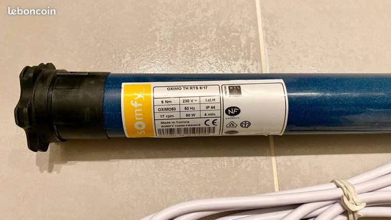 Moteur Somfy RTS 6N TH tête étroite