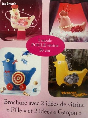 Moule poule en chocolat