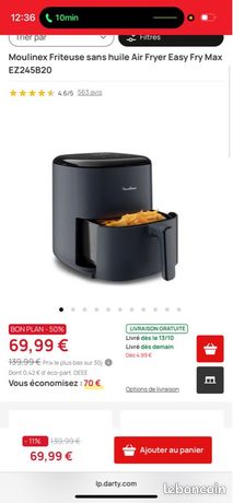 Moulinex Easy Fry 5L Neuf petit coup 35