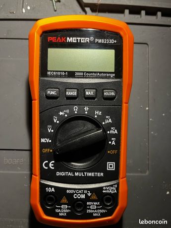 Multimetre Digital Automatique PeakMeter PM8233D+ nouvelle pile offerte