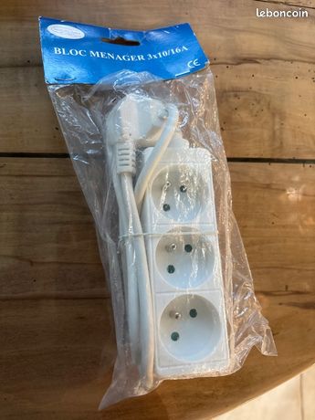 Multiprise Bloc 3 prises neuve